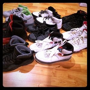 7 Air Jordan's and 1 shell top Adidas